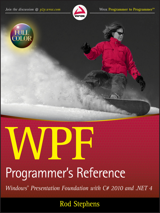 Title details for WPF Programmer's Reference by Rod Stephens - Available